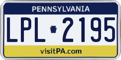 PA license plate LPL2195
