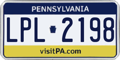 PA license plate LPL2198