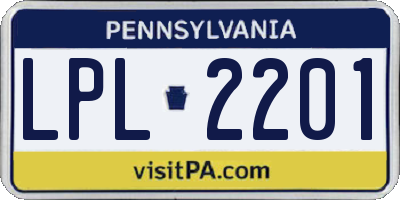 PA license plate LPL2201