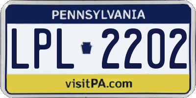 PA license plate LPL2202