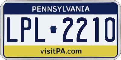 PA license plate LPL2210