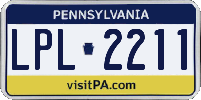 PA license plate LPL2211