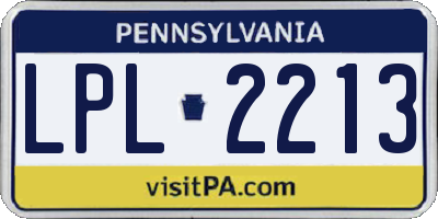 PA license plate LPL2213