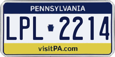 PA license plate LPL2214