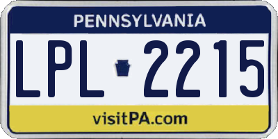 PA license plate LPL2215