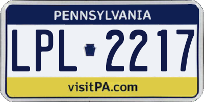 PA license plate LPL2217