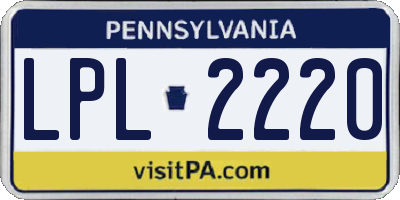 PA license plate LPL2220