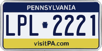 PA license plate LPL2221