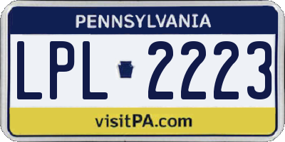 PA license plate LPL2223