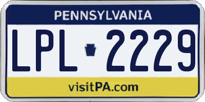 PA license plate LPL2229