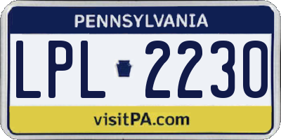 PA license plate LPL2230