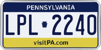 PA license plate LPL2240