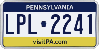 PA license plate LPL2241