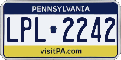 PA license plate LPL2242