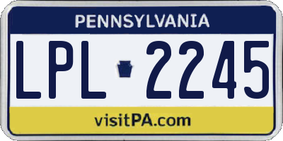 PA license plate LPL2245