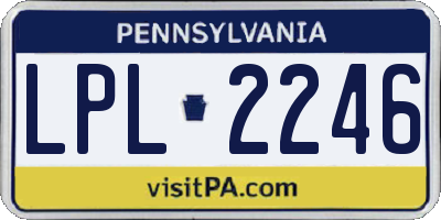 PA license plate LPL2246
