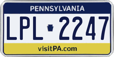 PA license plate LPL2247