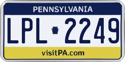 PA license plate LPL2249