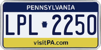 PA license plate LPL2250