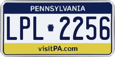 PA license plate LPL2256