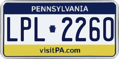 PA license plate LPL2260