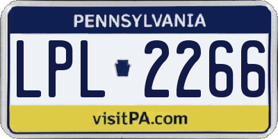 PA license plate LPL2266