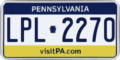 PA license plate LPL2270