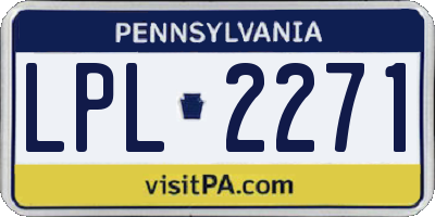 PA license plate LPL2271