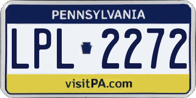 PA license plate LPL2272