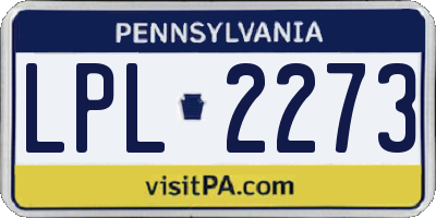 PA license plate LPL2273