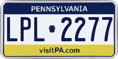 PA license plate LPL2277