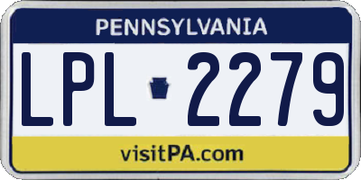 PA license plate LPL2279