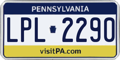 PA license plate LPL2290