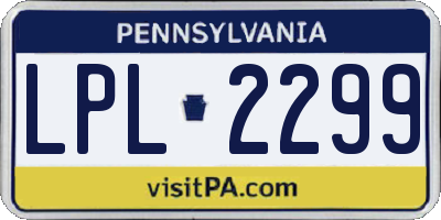 PA license plate LPL2299