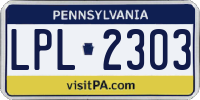 PA license plate LPL2303