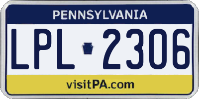 PA license plate LPL2306