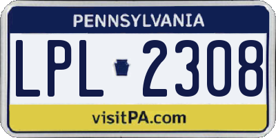 PA license plate LPL2308
