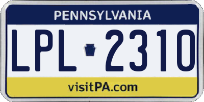 PA license plate LPL2310
