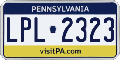 PA license plate LPL2323