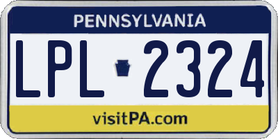 PA license plate LPL2324