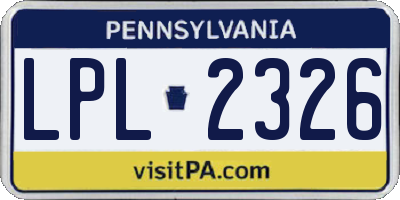 PA license plate LPL2326