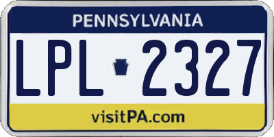 PA license plate LPL2327