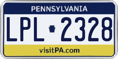 PA license plate LPL2328