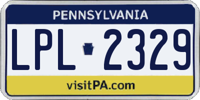 PA license plate LPL2329