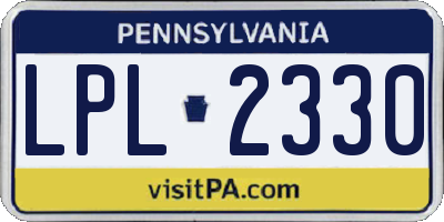 PA license plate LPL2330