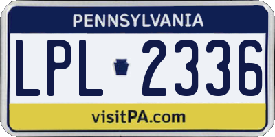 PA license plate LPL2336