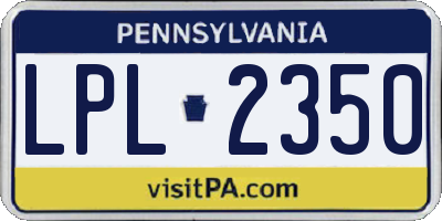 PA license plate LPL2350