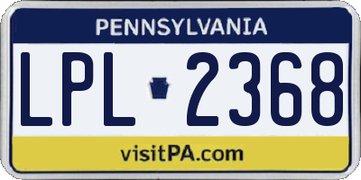 PA license plate LPL2368