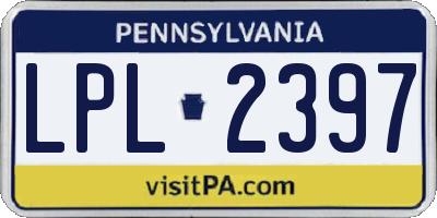 PA license plate LPL2397