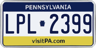 PA license plate LPL2399
